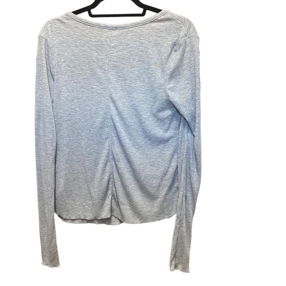 Free People V-Neck Grey Jersey Top - Picture 4 of 4